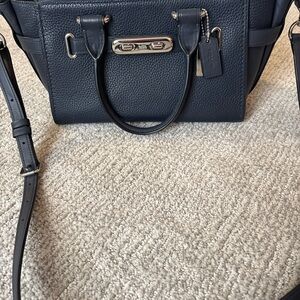 Coach Swagger Navy Leather Satchel